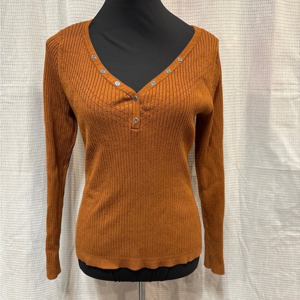 Rust Orange Long Sleeve Sweater